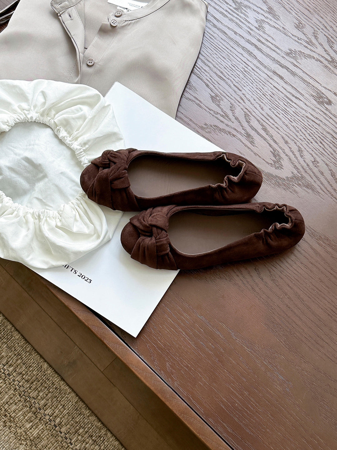 Damen Ballerinas mit weich gepolstertem Futter und eleganter Schleife EB