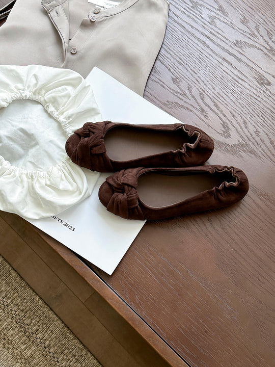 Damen Ballerinas mit weich gepolstertem Futter und eleganter Schleife EB