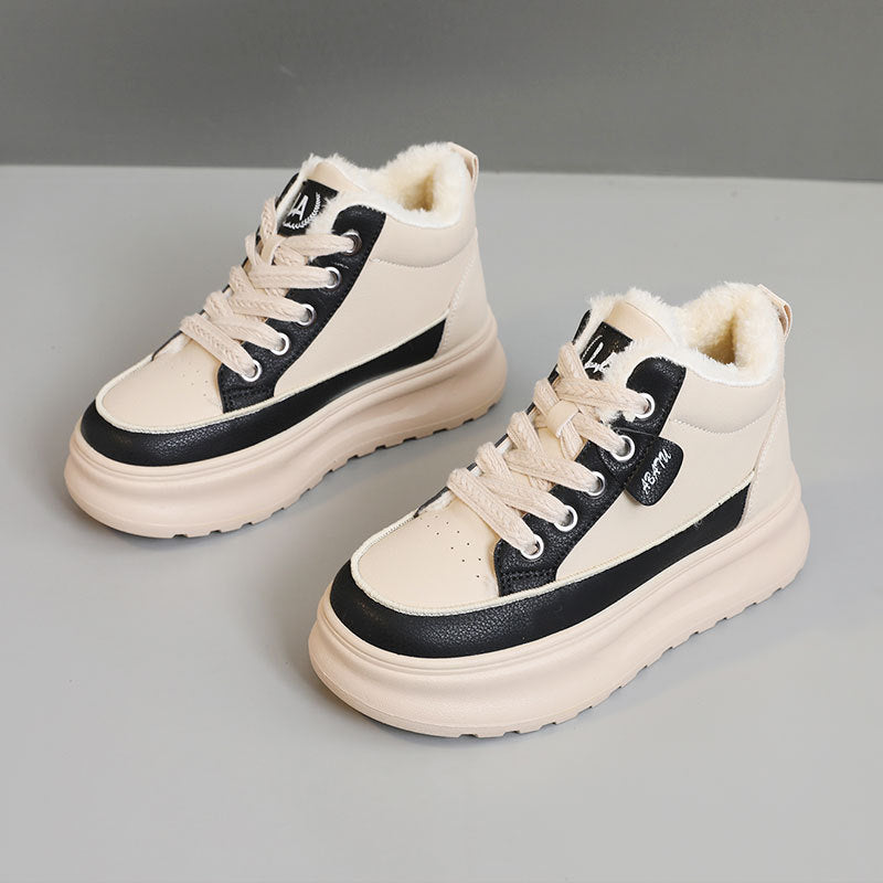 Damen High-Top Sneakers mit kuscheligem Innenfutter und rutschfester Sohle EB