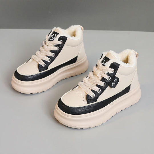 Damen High-Top Sneakers mit kuscheligem Innenfutter und rutschfester Sohle EB