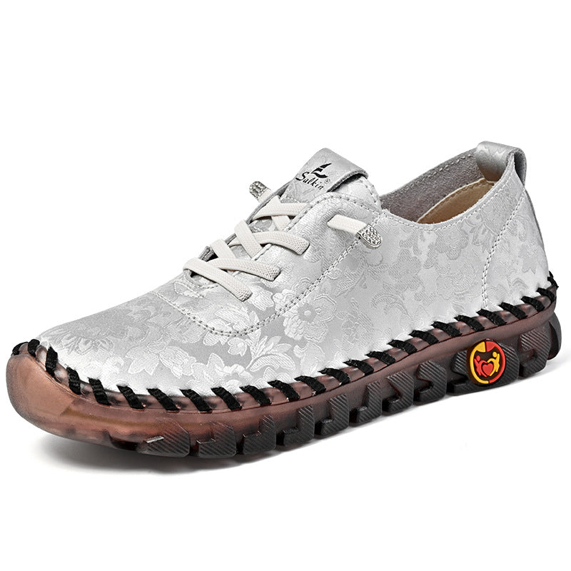 Damen Bequeme und modische Sneaker mit Blumenmuster EB