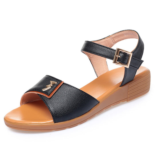 Damen Komfortable Sandalen mit verstellbarem Fesselriemen und modischem Schnitt EB