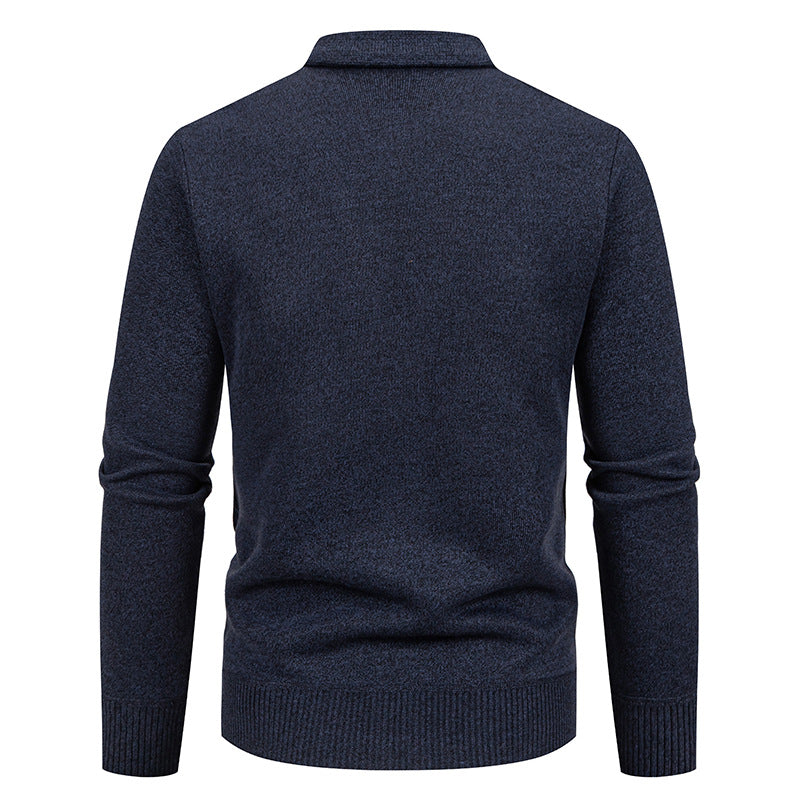 Herren nan feiner Rauten-Strickcardigan mit V-Ausschnitt, Knopfleiste und Eingriffstaschen EB