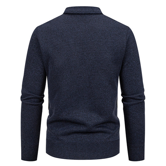 Herren nan feiner Rauten-Strickcardigan mit V-Ausschnitt, Knopfleiste und Eingriffstaschen EB