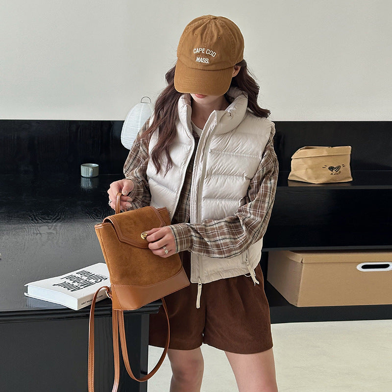 Damen Sportliche Steppweste mit hohem Kragen EB