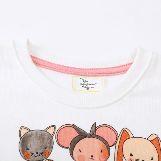 Mädchen Sweatshirt mit kreativer Tierapplikation EB