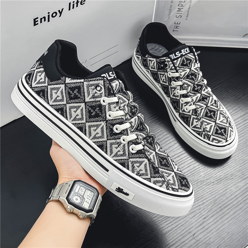 Damen modische Sneaker mit trendigem Grafikwaren-Design und rutschfester Gummisohle EB