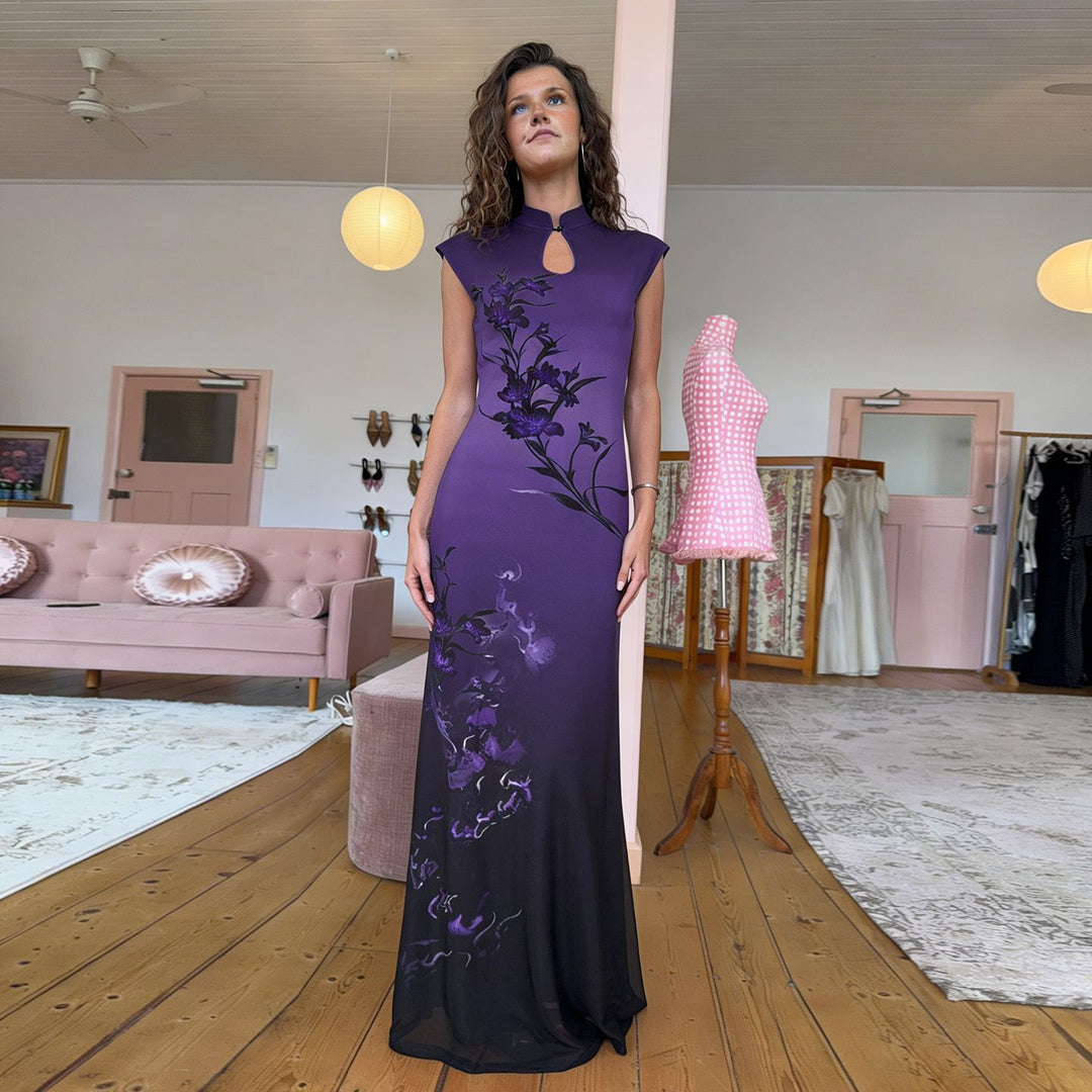 Damen Maxikleid mit elegantem, floralem Design EB