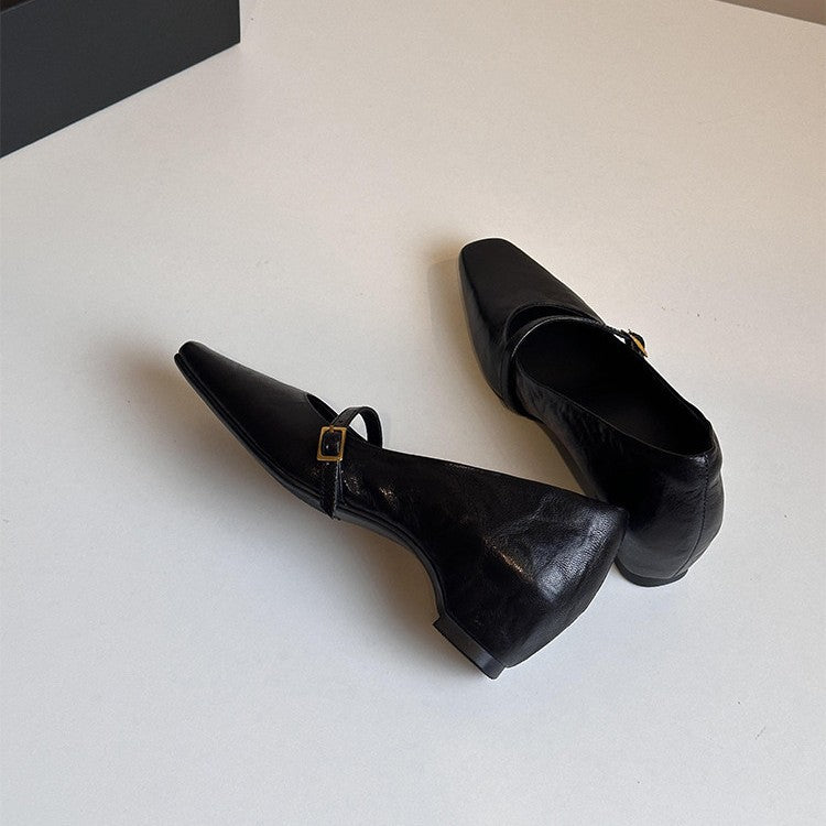 Damen elegante Pumps mit modischem Riemchen und komfortablem Blockabsatz EB