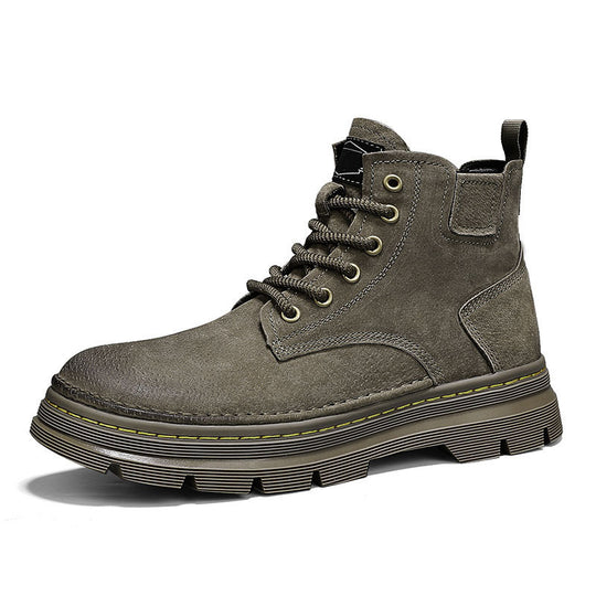 Damen Modische Schnürstiefel mit strapazierfähiger Sohle und hohem Schaft EB