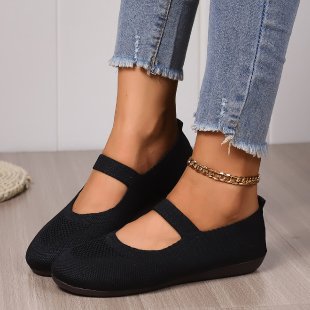 Damen elastische Ballerinas mit komfortablem Fußbett EB