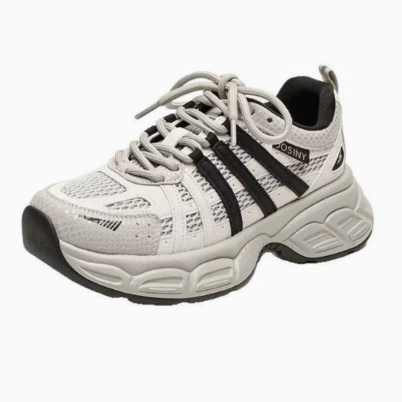 Damen Sportliche Sneakers mit atmungsaktivem Mesh-Obermaterial und gepolsterter Sohle EB