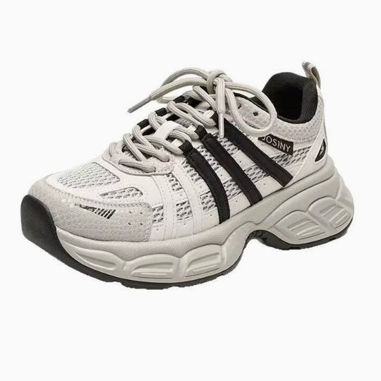 Damen Sportliche Sneakers mit atmungsaktivem Mesh-Obermaterial und gepolsterter Sohle EB