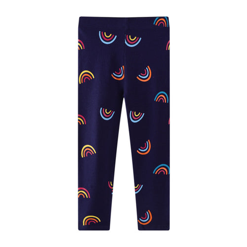 Mädchen Leggings mit buntem Regenbogenmotiv EB