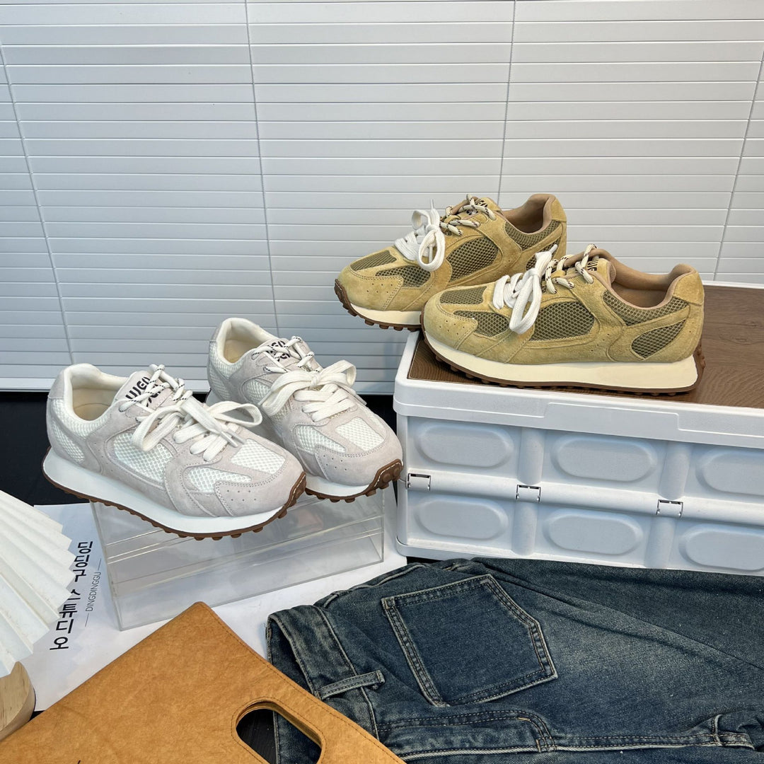 Damen Sportliche Sneakers mit atmungsaktiven Mesh-Einsätzen und dämpfendem Fußbett EB