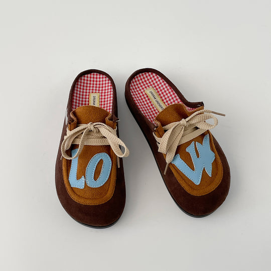Damen modische Schnürschuhe mit ausgefallenem LOVE-Design EB