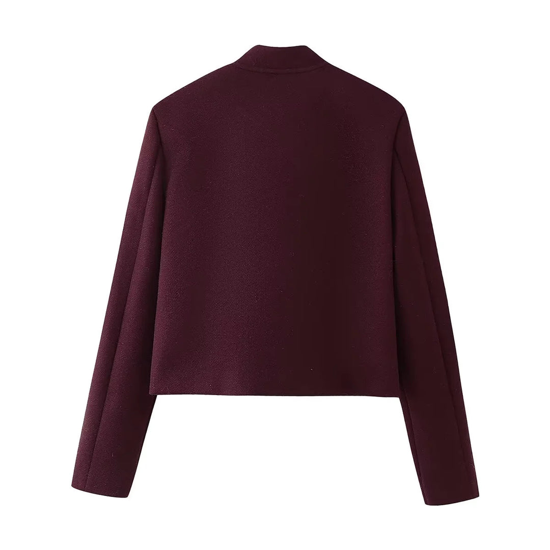 Damen elegante Jacke im Military-Stil mit praktischen Taschen EB