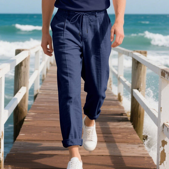 Herren lässige Sommerhose mit elastischem Bund und atmungsaktivem Material EB