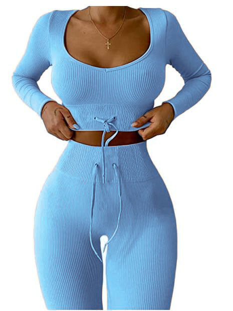 Damen Rippstrick Set mit verstellbarem Bund EB