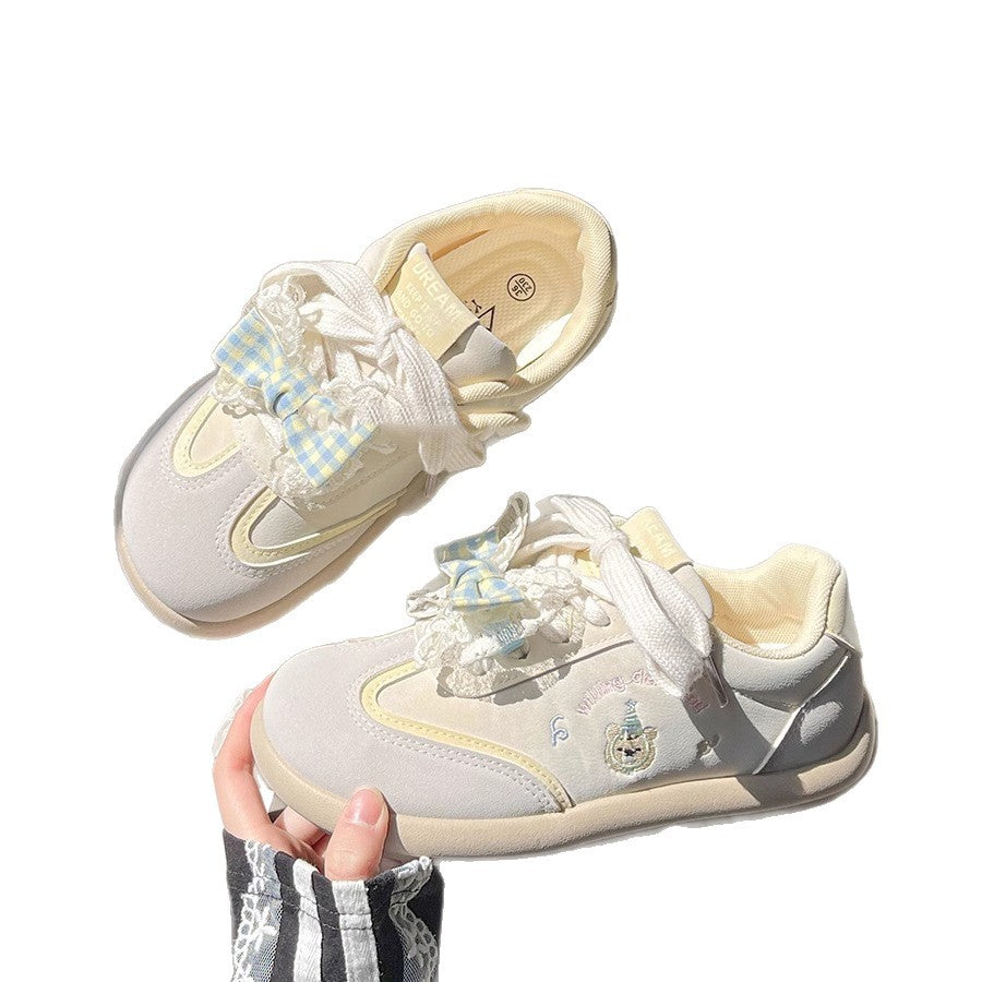 Damen Sportliche Sneaker mit verspieltem Schleifendetail EB