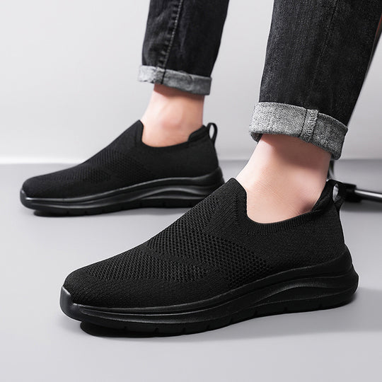 Damen Komfortable Slip-On Sneakers mit atmungsaktivem Obermaterial EB