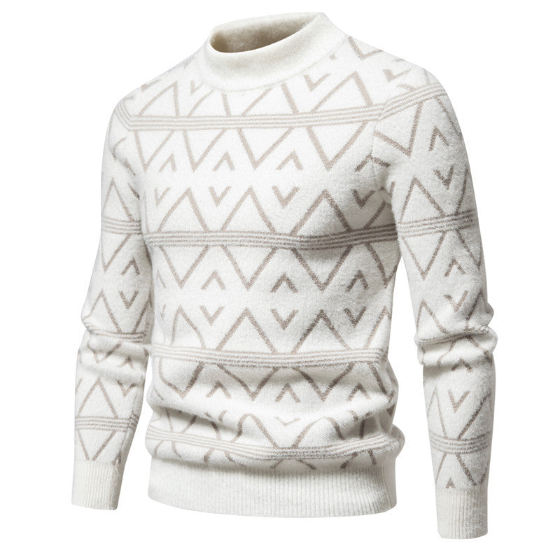 Herren Rollkragenpullover mit modernem Strukturdesign EB