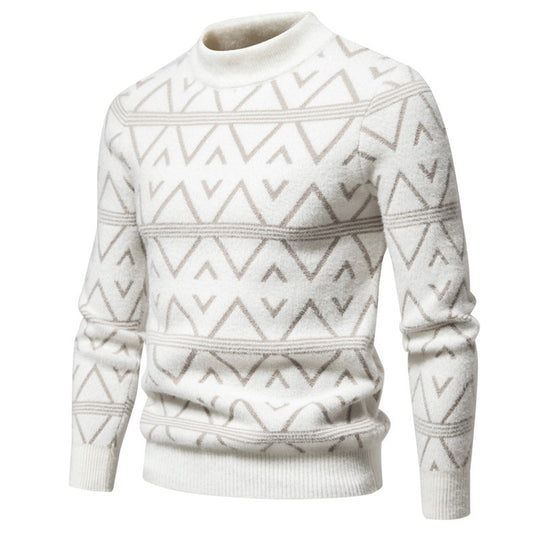 Herren Rollkragenpullover mit modernem Strukturdesign EB