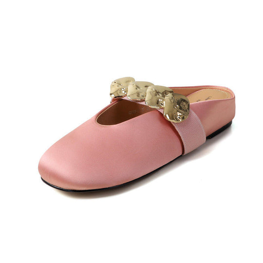 Damen elegante Slipper mit glänzender Applikation EB