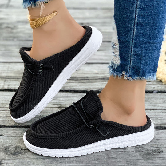 Damen Slip-On Mokassins mit attraktiver Rippstruktur EB