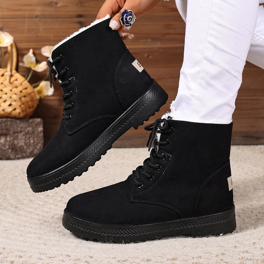 Damen Warm Gefütterte Winterstiefel EB