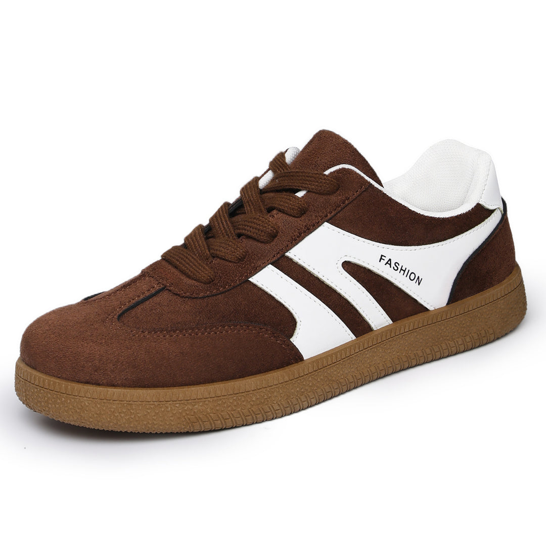 Herren nan retro Veloursleder Sneaker mit gepolstertem Fersenkragen und profilierter Gummilaufsohle EB