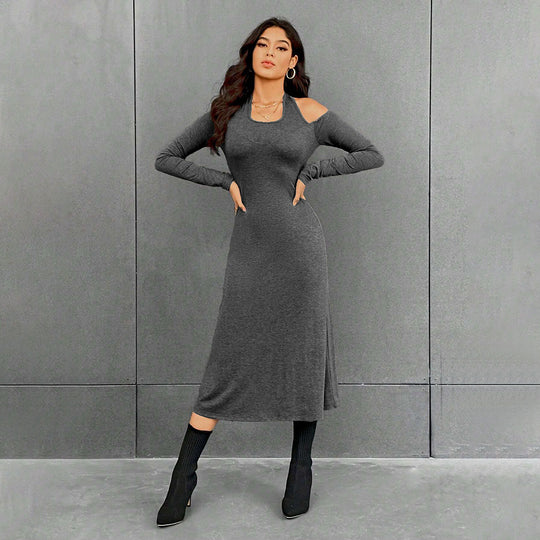 Damen figurbetontes Midikleid mit Neckholder, Cut-Out-Schultern und taillierter Jersey-Silhouette Eichborn Berlin