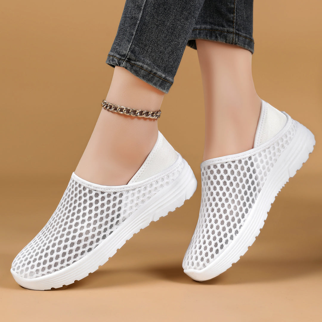 Damen Atmungsaktive Slip-On Sneakers mit flexibler Sohle EB