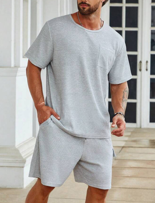 Herren lässiges Sport-Set mit praktischen Taschen und atmungsaktivem Gewebe EB