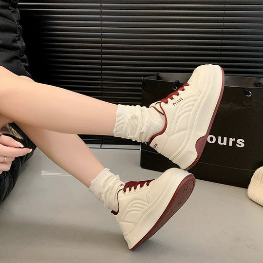Damen Modische Plateau Sneakers mit komfortabler Dämpfung EB