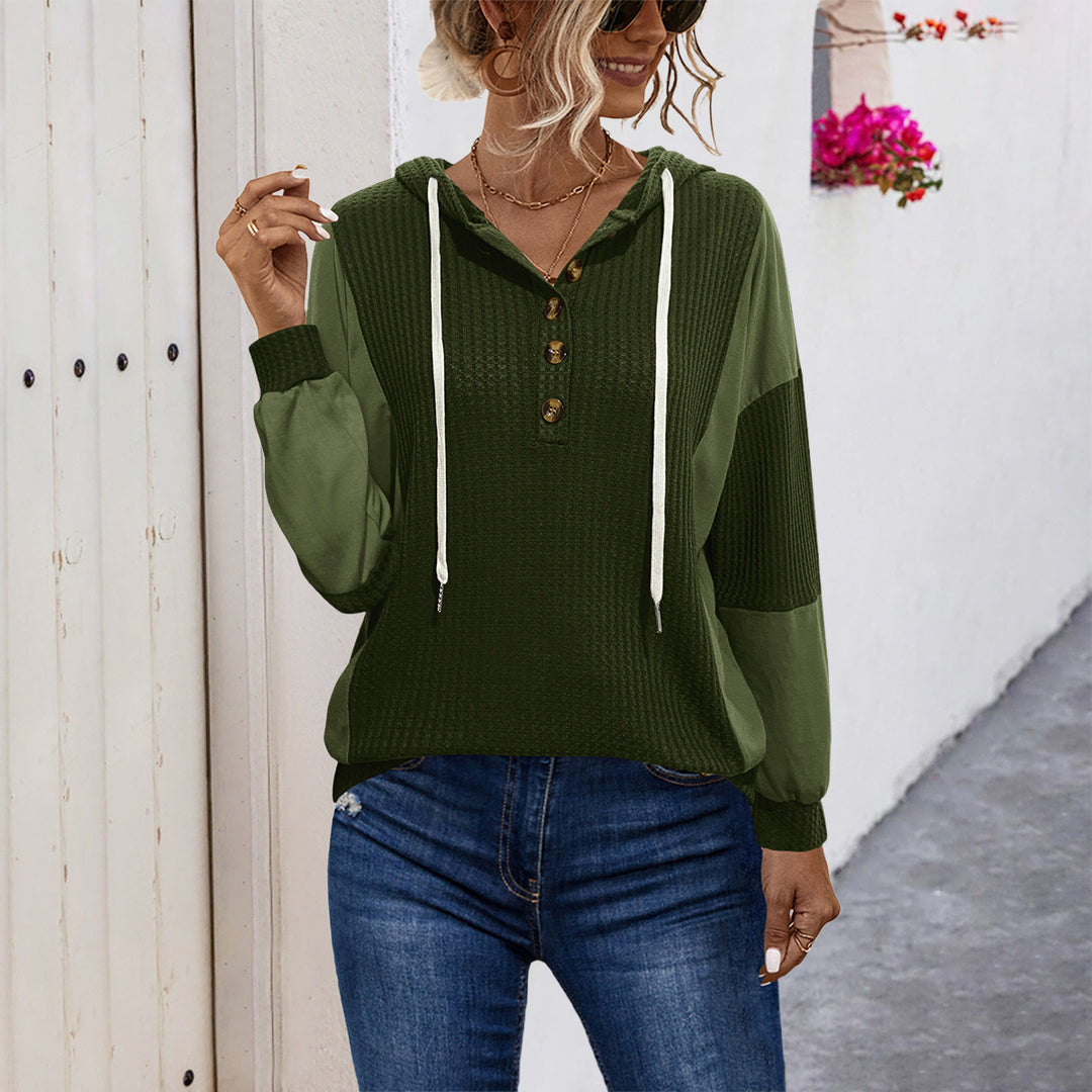 Damen Kapuzensweater mit strukturiertem Design und sportivem Schnitt EB
