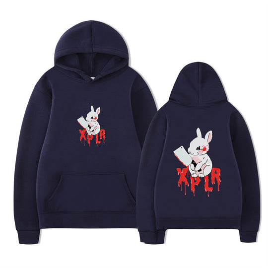 Damen Kapuzensweater mit auffälligem Cartoon-Motiv und bequemer Passform EB