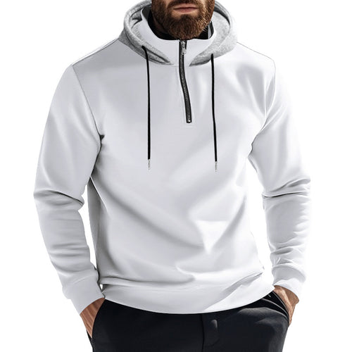 Herren Sportlicher Kapuzenpullover mit halbem Reißverschluss und atmungsaktivem Material EB