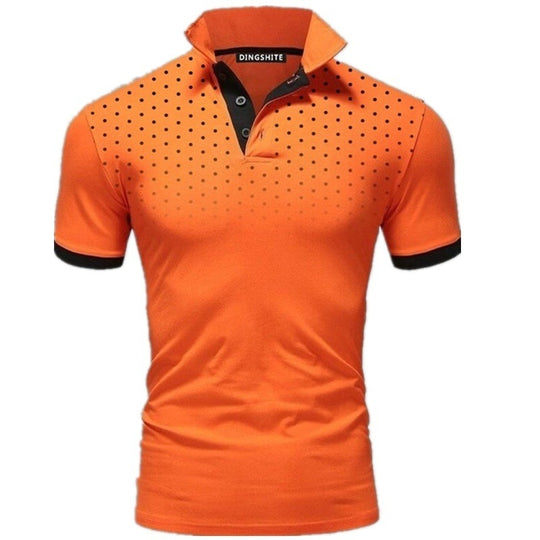 Herren Poloshirt mit modernen Punktdesign und atmungsaktiven Eigenschaften EB