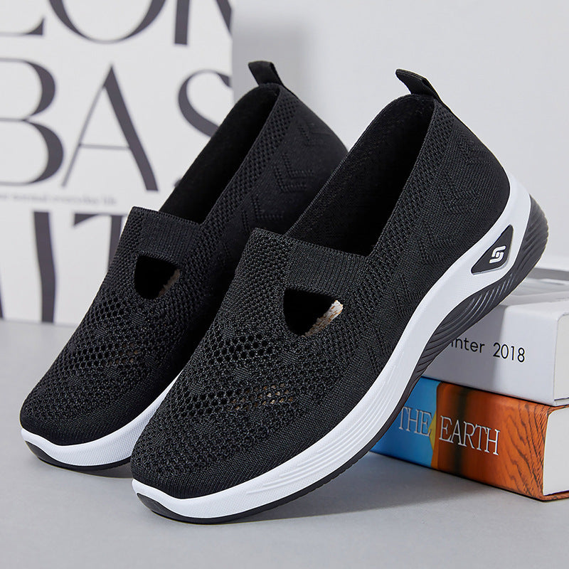 Damen nan leichte gestrickte Slipper mit orthopädischer Komfortsohle EB