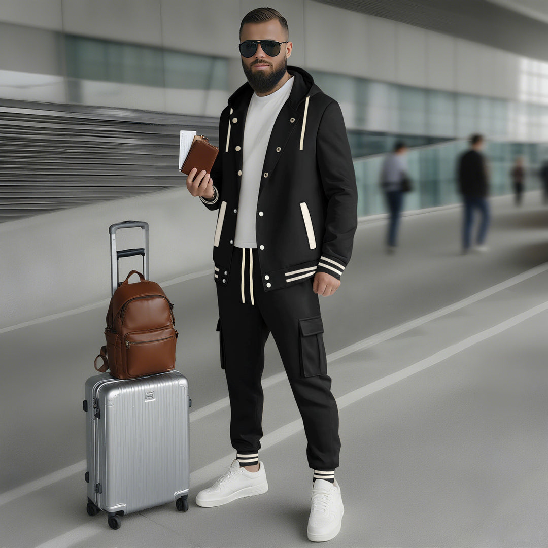 Herren sportlicher Freizeitanzug mit funktionalen Taschen und hochwertiger Verarbeitung EB