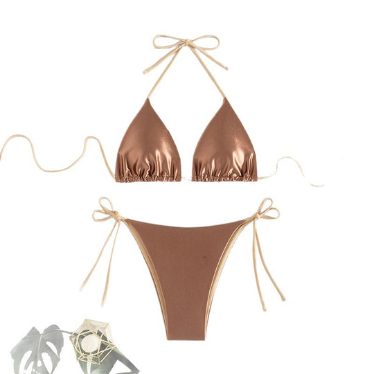 Damen Triangel-Bikini mit eleganten Schnüroptik EB
