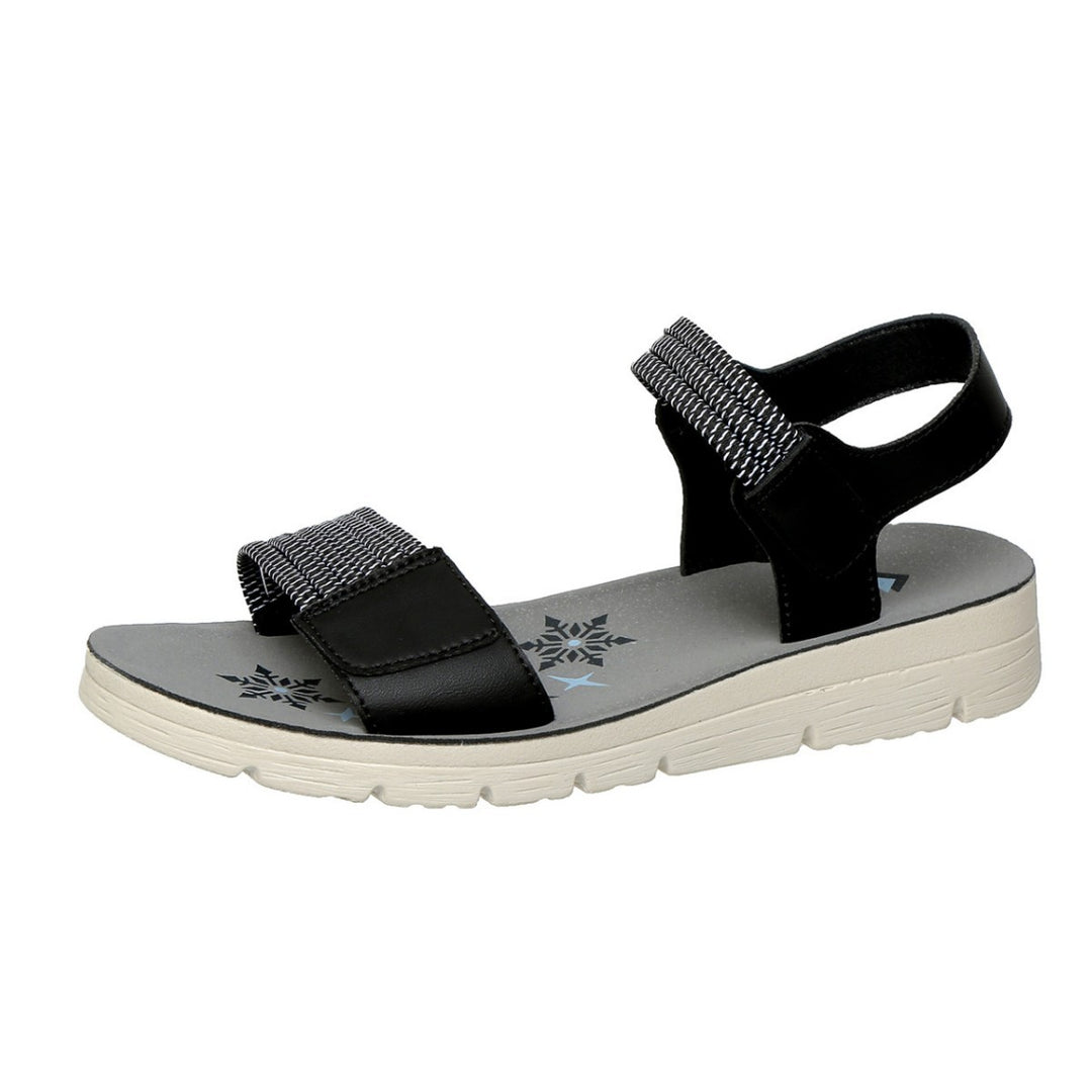 Damen Komfortable Freizeit-Sandalen mit verstellbaren Riemen und gepolsterter Sohle EB