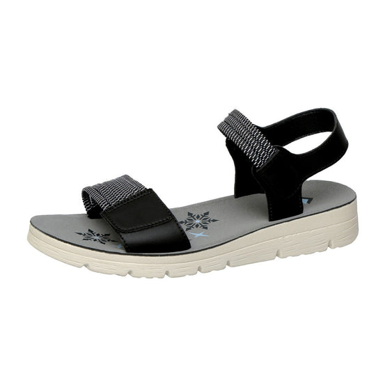 Damen Komfortable Freizeit-Sandalen mit verstellbaren Riemen und gepolsterter Sohle EB