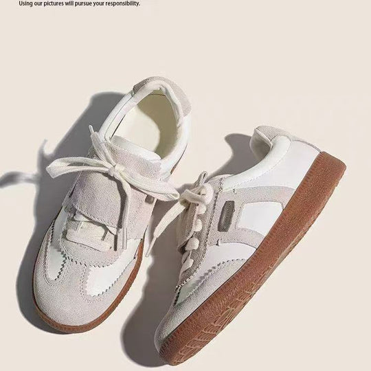 Damen Sportliche Sneaker mit Leder- und Wildlederkombination EB
