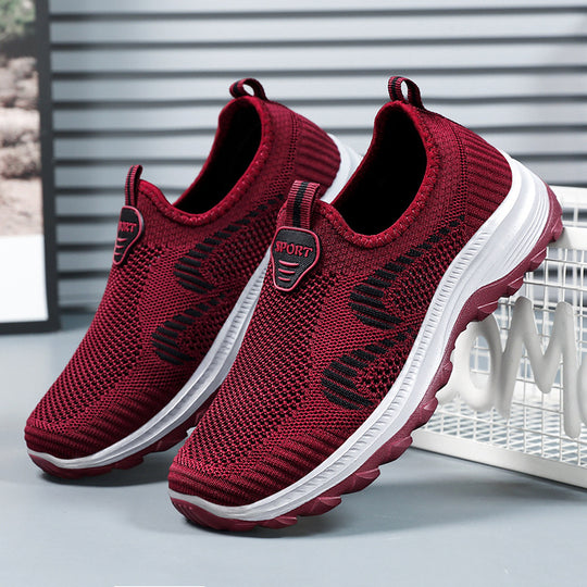 Damen Sportliche Freizeitschuhe mit elastischem Strickdesign EB