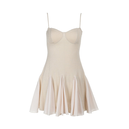 Damen Skaterkleid mit elegantem Bustier-Oberteil und Rüschen EB