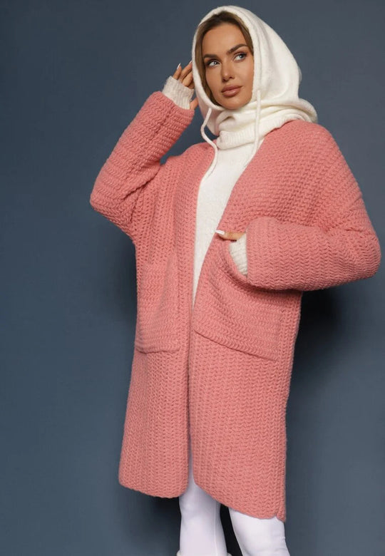 Damen Grobstrickjacke mit lässigem Schnitt und praktischen Taschen EB