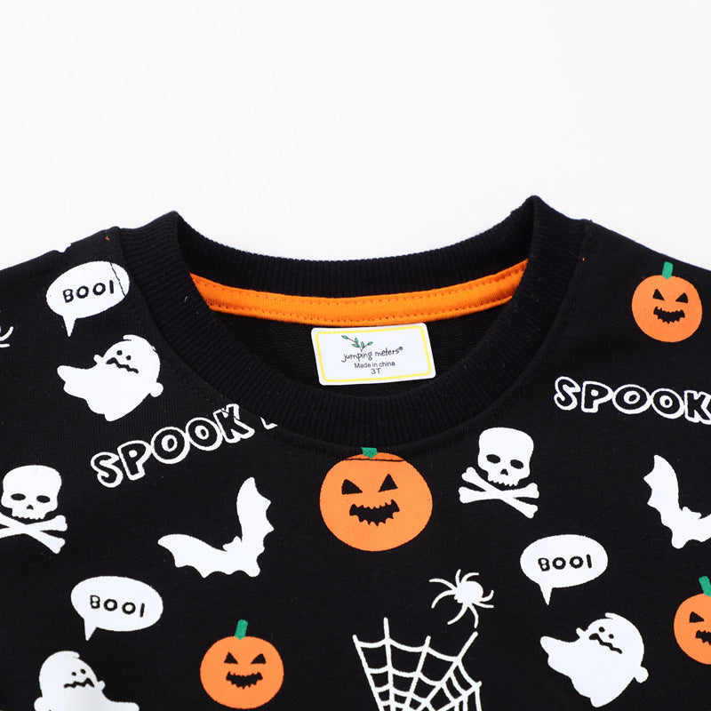 Kinder Sweatshirt mit gruseligem Halloween-Motiv EB