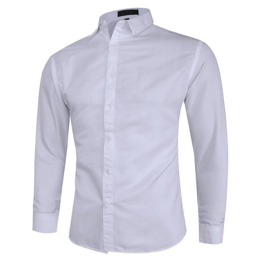 Herren nan Slim-Fit Businesshemd mit Kentkragen Stretchkomfort und bügelleichter Baumwollmischung EB